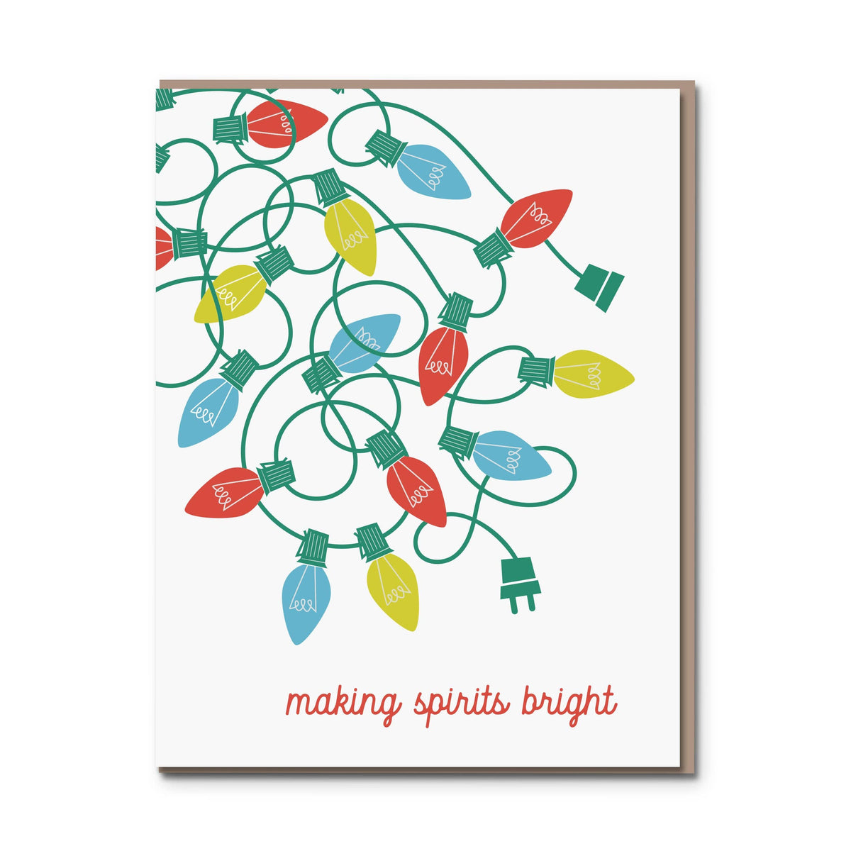Christmas Lights Card Letterpress PLAY