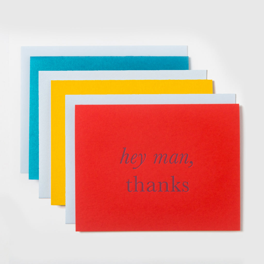Thank you Gratitude 5 card set- 1 of each - Austin, Texas Gift Shop - Letterpress printed