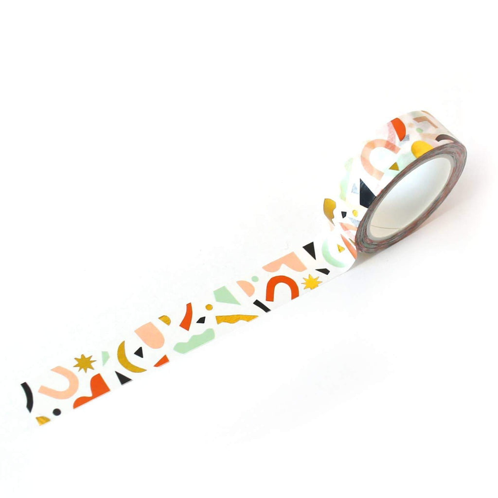Colorful and gold foil Confetti Pattern Washi Tape - Austin Gift Shop