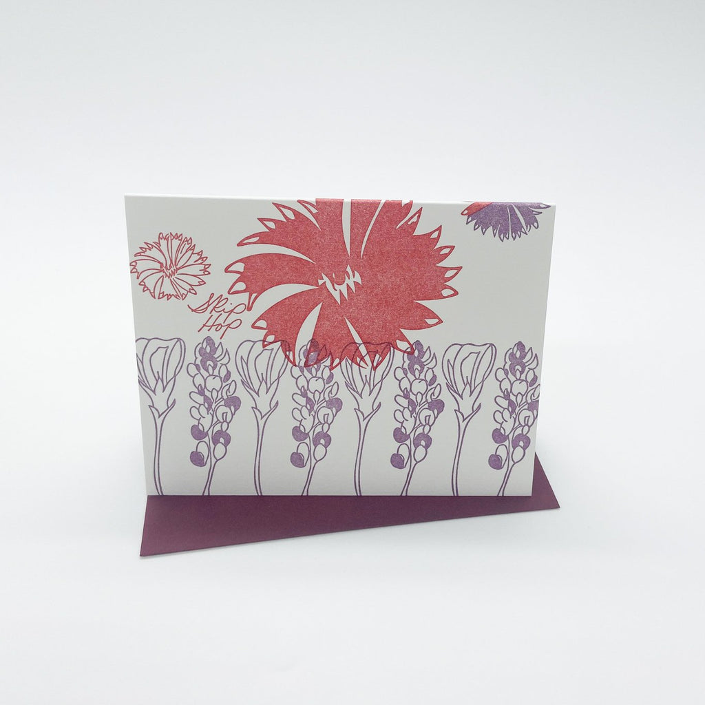 Floral Note Card - Wildflower - Austin, Texas Gift Shop - Letterpress printed and handmade with love