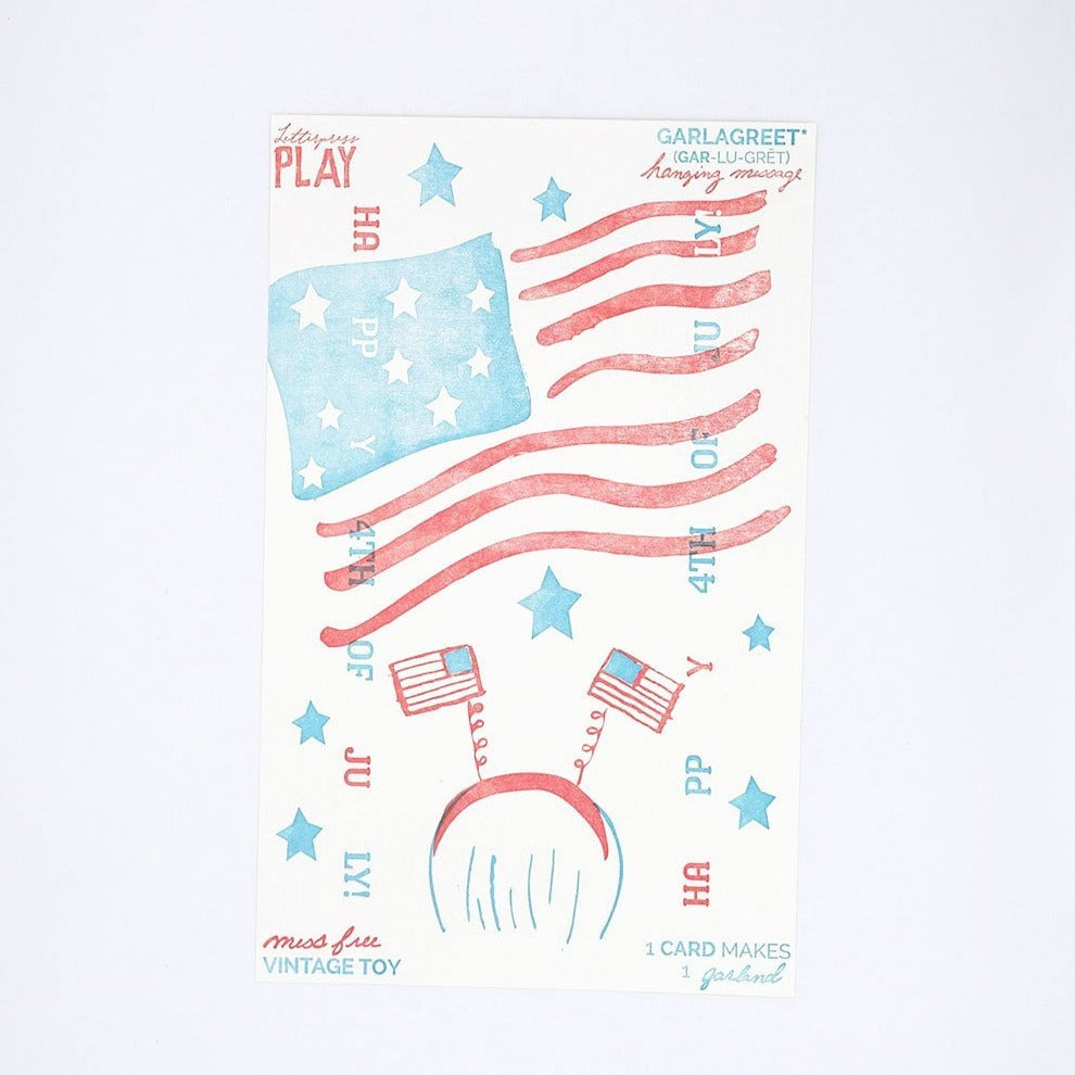 Garlagreet - 4th of July - Toy-  Austin, Texas Gift Shop - Letterpress printed and handmade with love