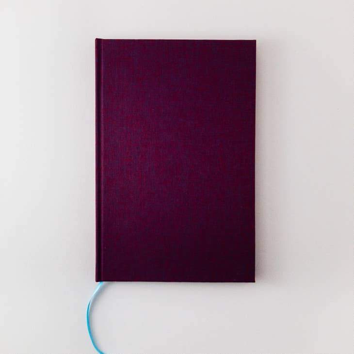 Handmade fabric bound Hard Cover Journal Grape Purple - Austin Gift Shop