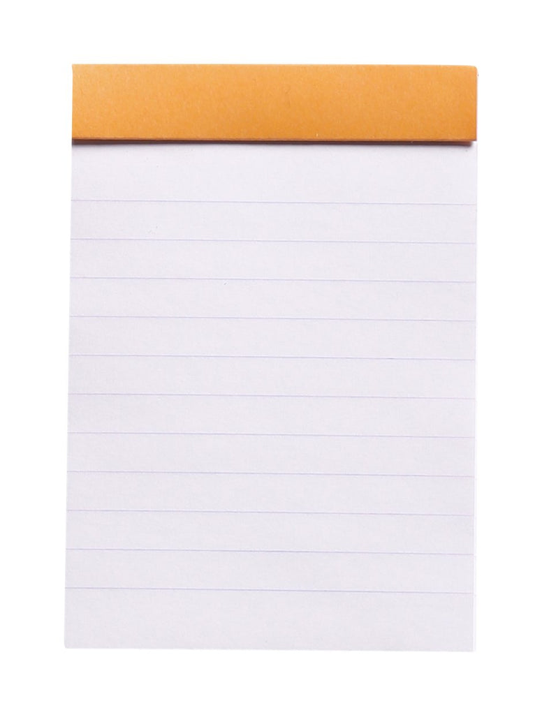Opened - Orange Rhodia Classic lined Notepad 3.5 x 4.75 - Austin Gift Shop