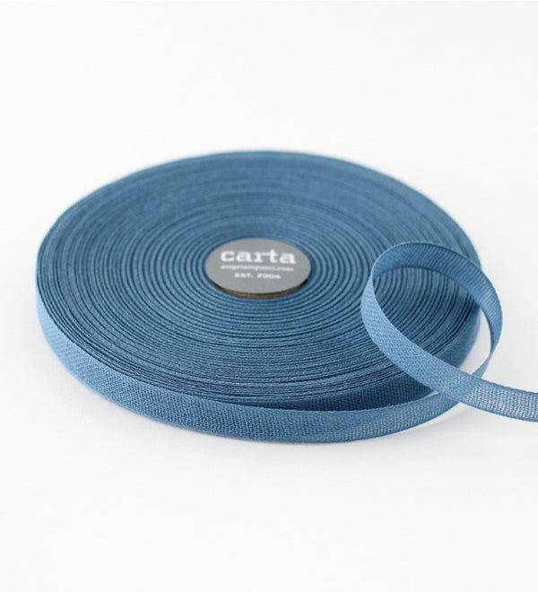 Sea Blue Loose Weave Cotton Ribbon Translucent - Austin Gift Shop