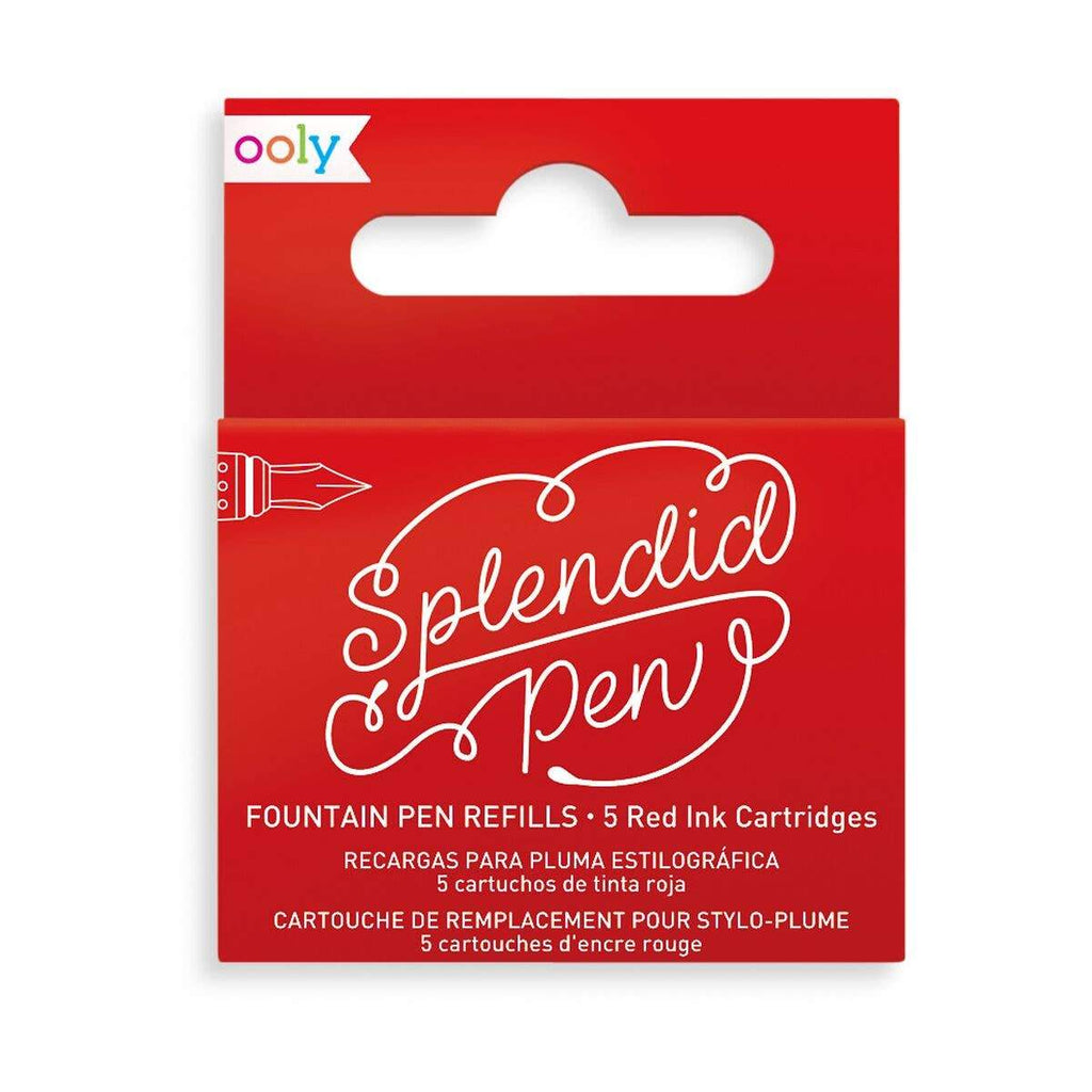 Splendid Fountain Pen Ink Refills Red - Austin Gift Shop