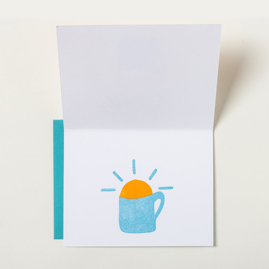 Thaumacard - Sunrise - Card inside -  Austin, Texas Gift Shop - Letterpress printed and handmade