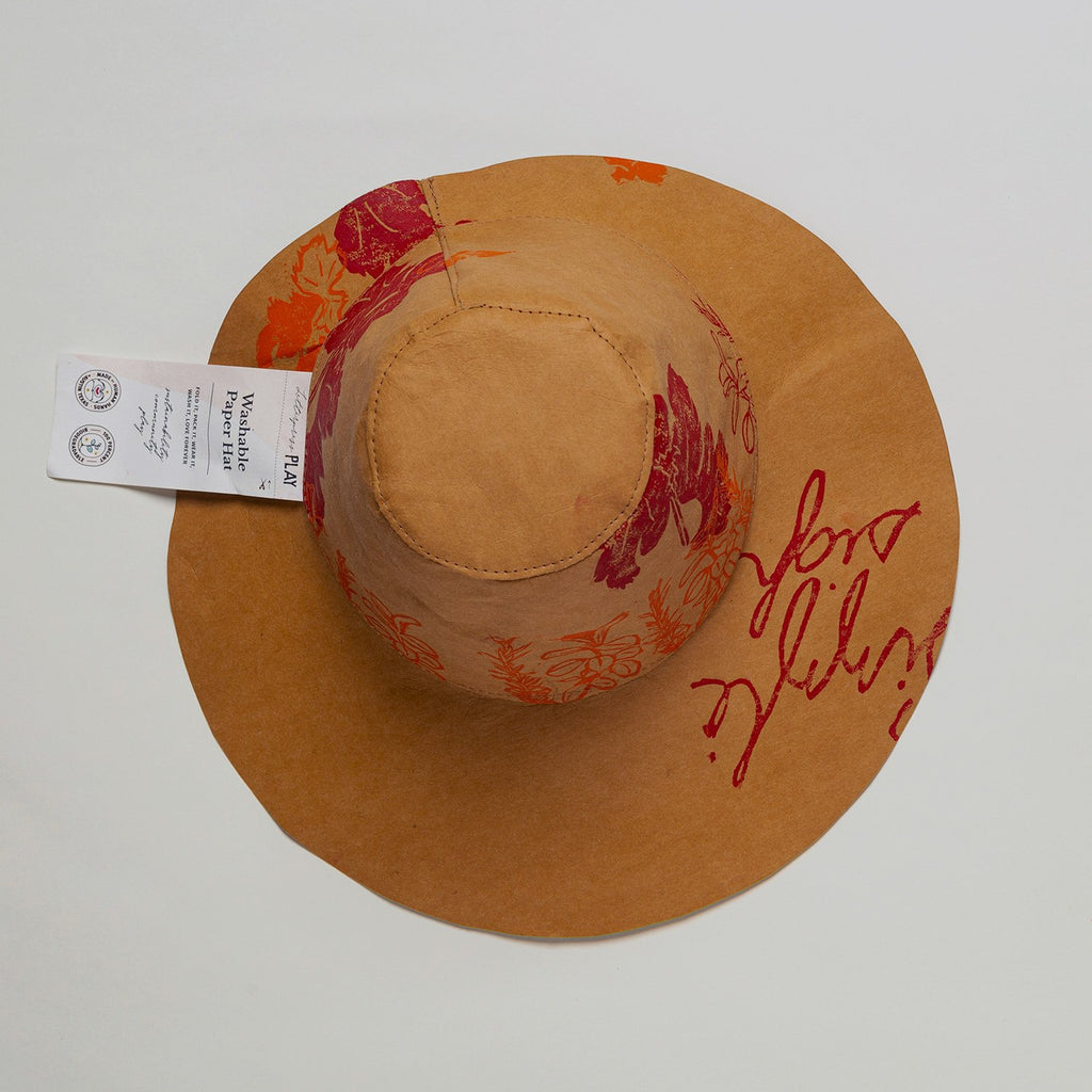Washable Paper Hat - Herbs - Top View - Austin GIft Shop