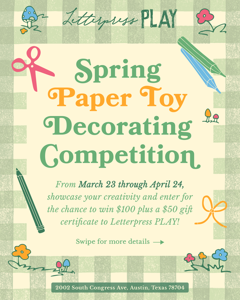 Spring Paper Toy Decorating Competition 2026 – Letterpress PLAY