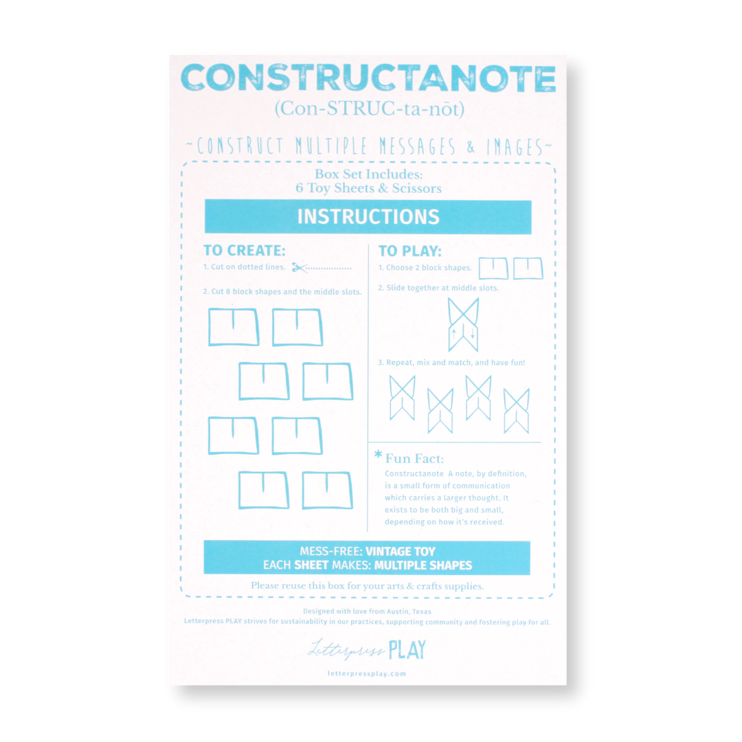 Constructanote Paper Toy Box (Pack of 6)