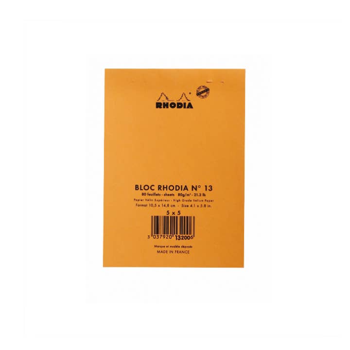 Rhodia Classic Notepad 4 x 6: Orange LINED / 4" x 6"