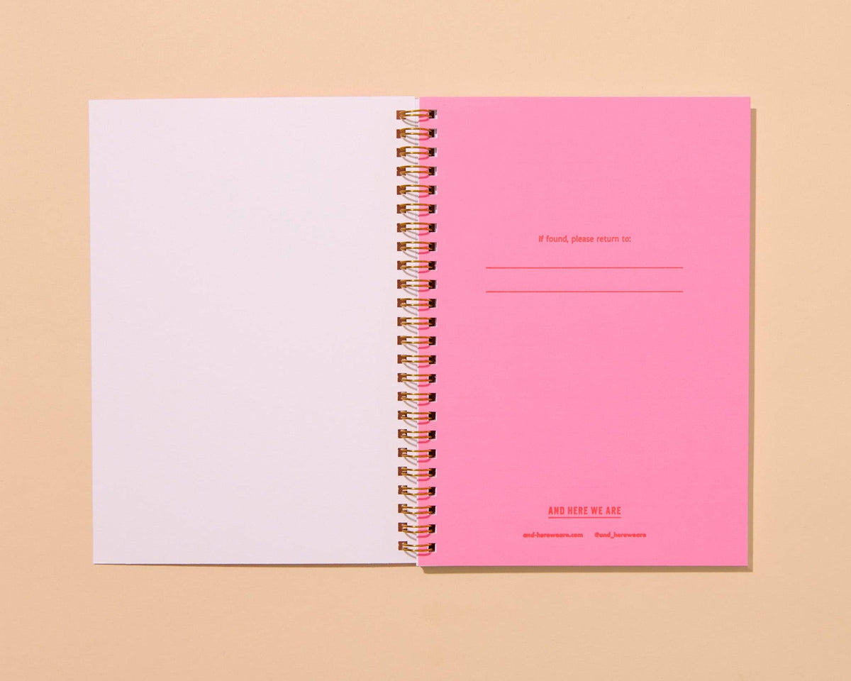 Letterpress A5 Spiral Notebook—Tulip Pattern