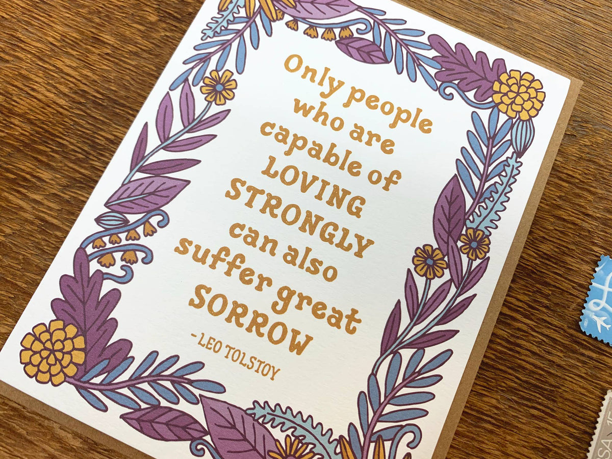 Tolstoy Quote Sympathy Card