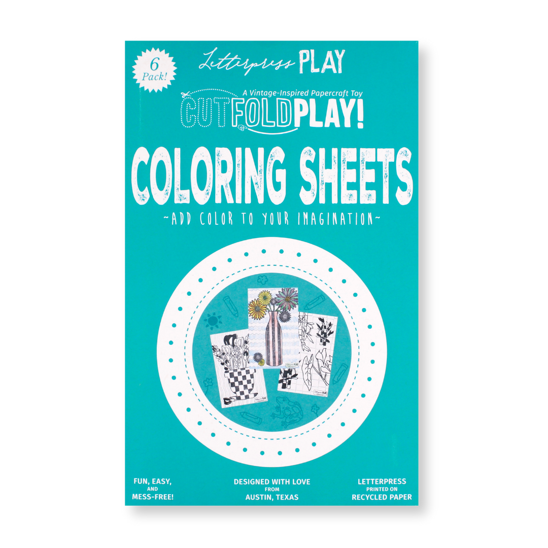 Coloring Sheets Paper Toy Box (Pack of 6)