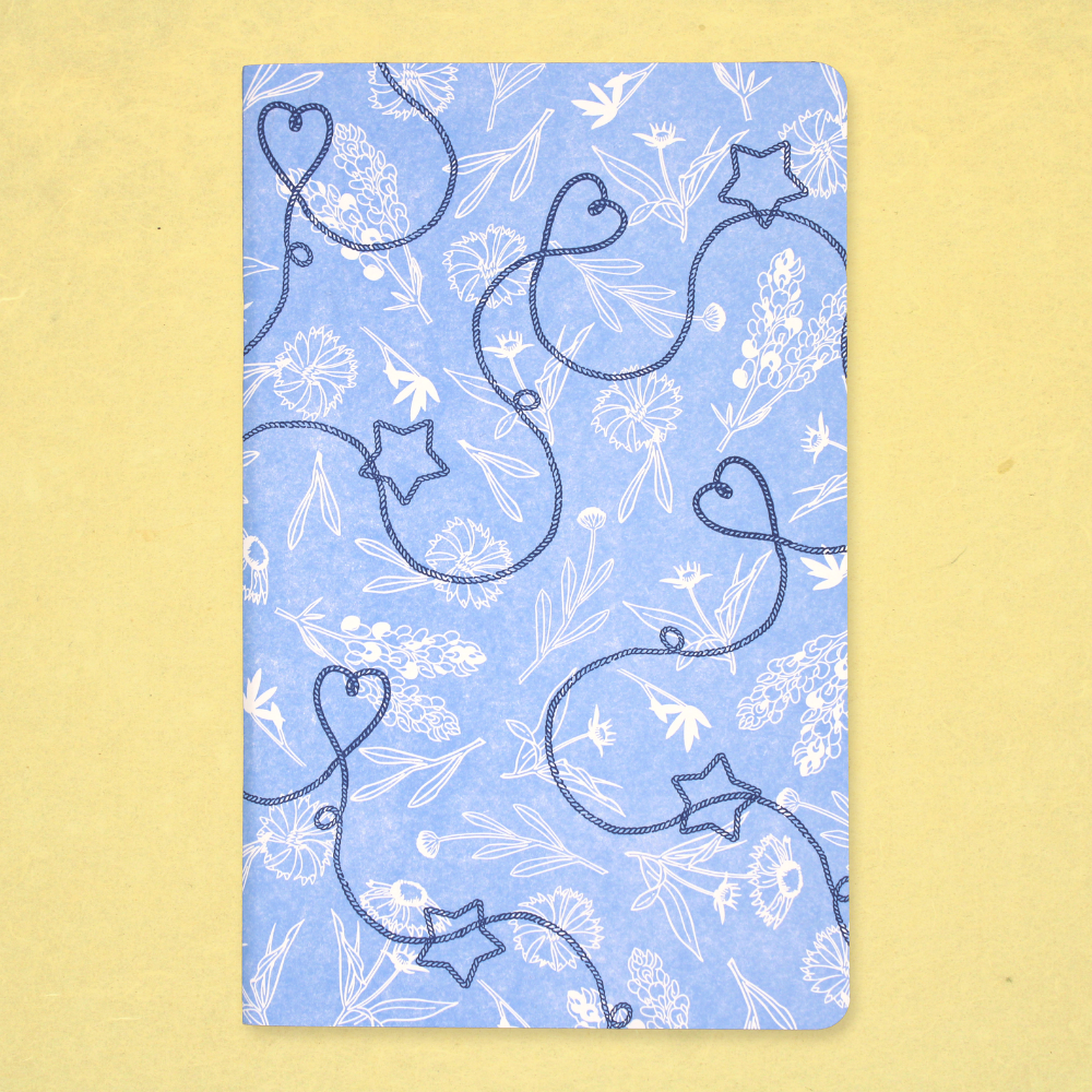 Letterpress Printed Texas Ropes & Florals Journal 3-Pack