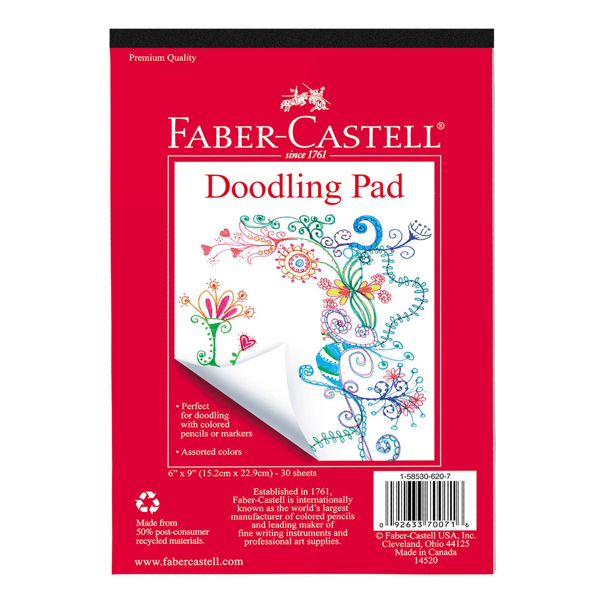 Doodling Pad 6" x 9" Notepad with 30 Sheets