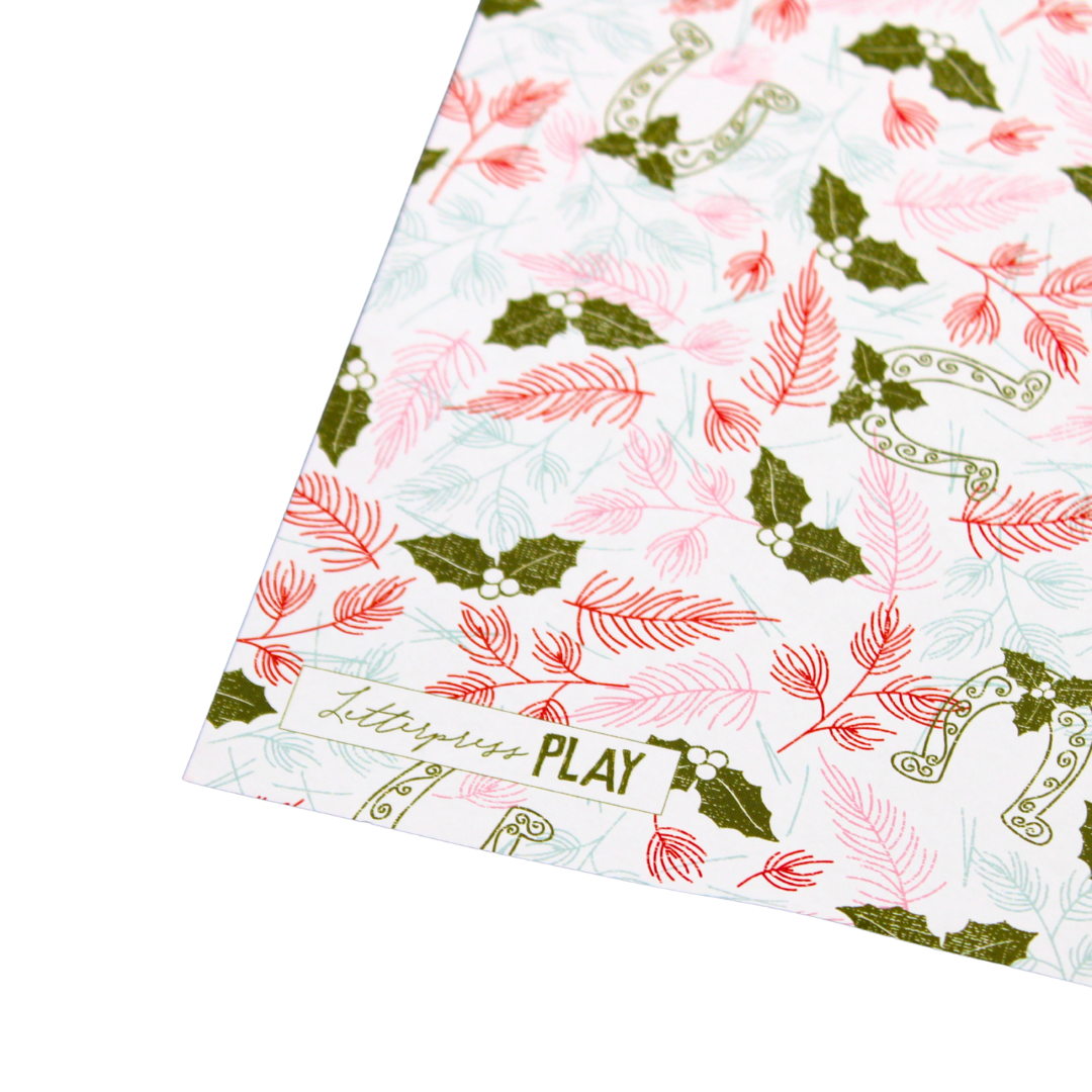 Holly & Boots Holiday Wrapping Paper