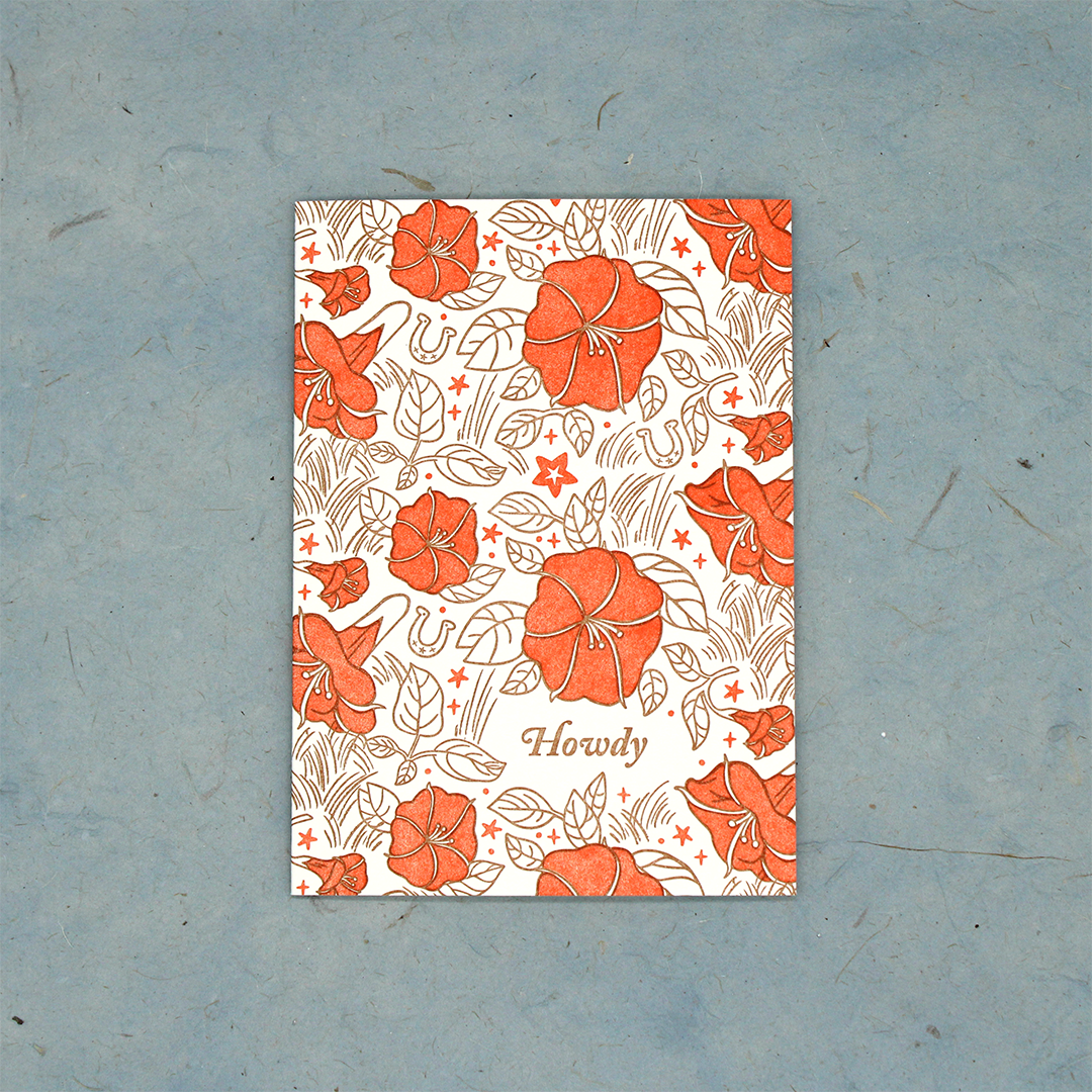 Howdy Letterpress Notecards Pack of 6