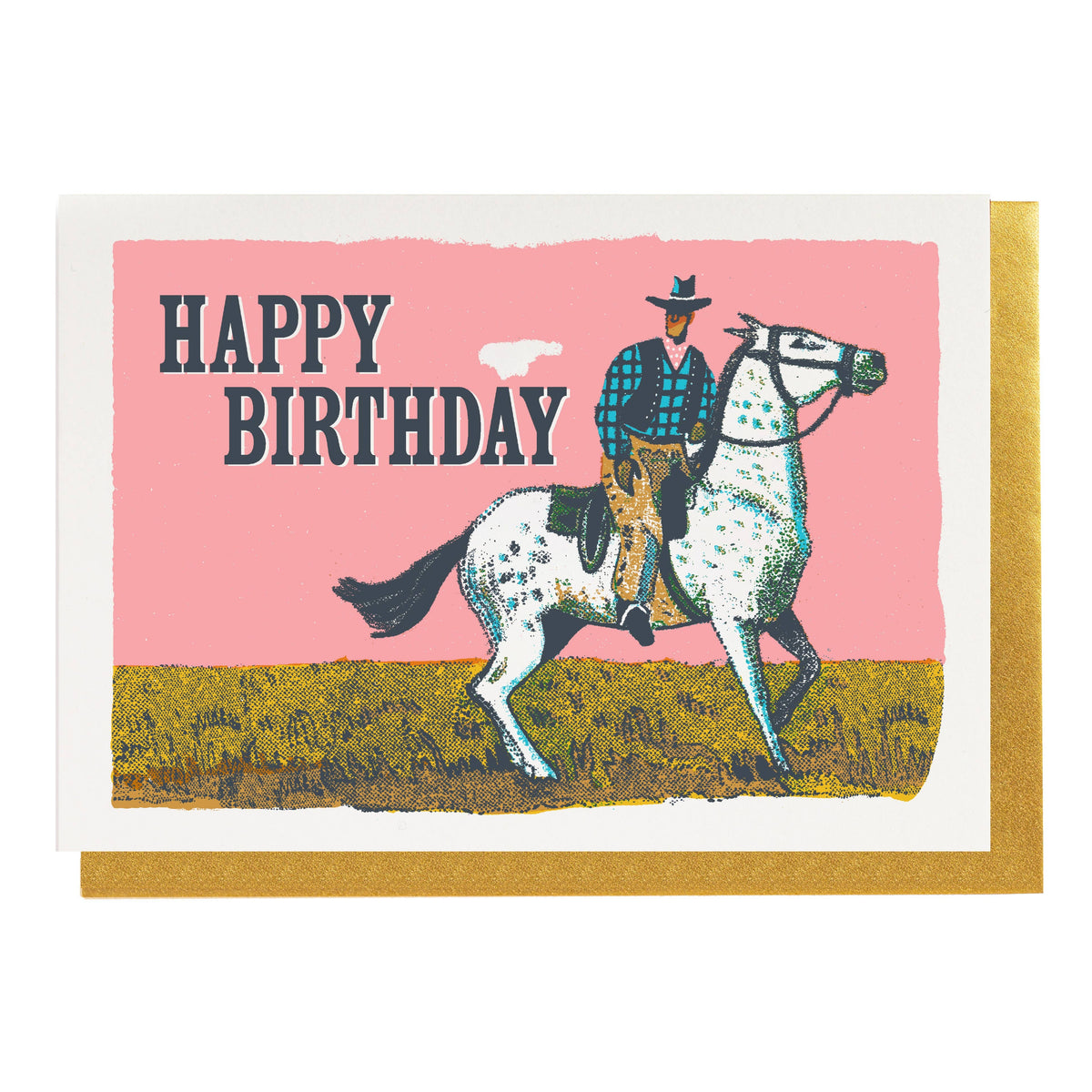 Pink Cowboy Birthday | Greeting Card