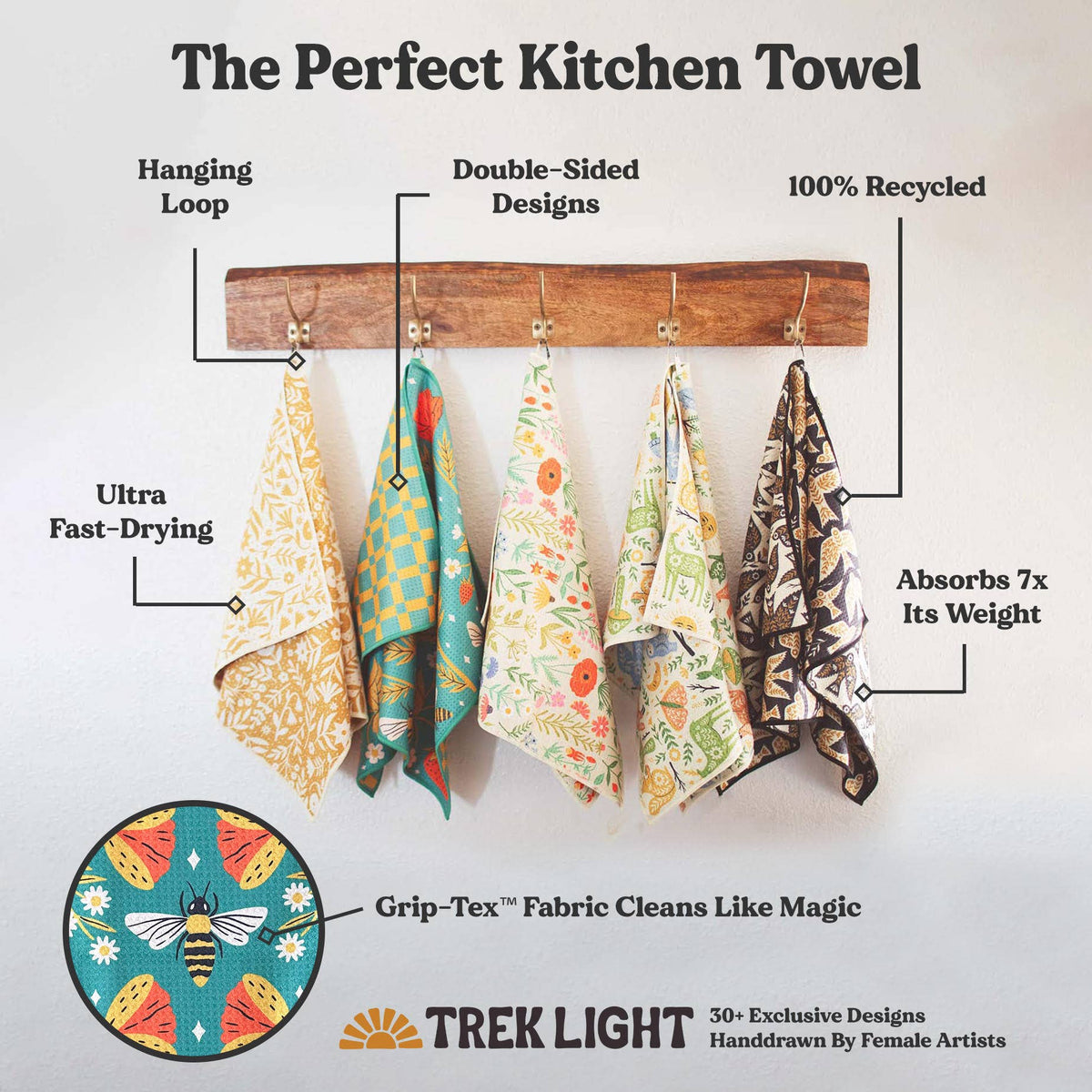 Kitchen Tea Towel Quick Dry | Texas