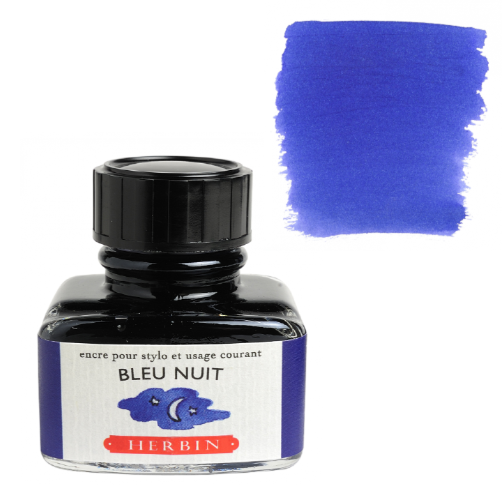 Herbin Fountain Pen Ink 30ml Bottle -40 Colors: Vert Foret (Forest Green)