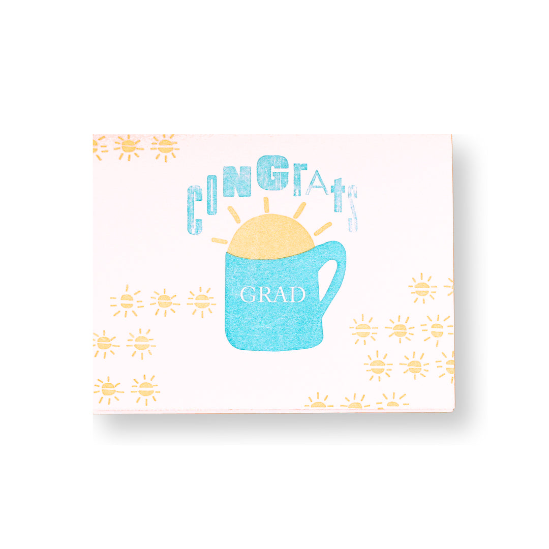 Coffee Grad Greeting Card Single Coffee Grad Greeting Card Single
