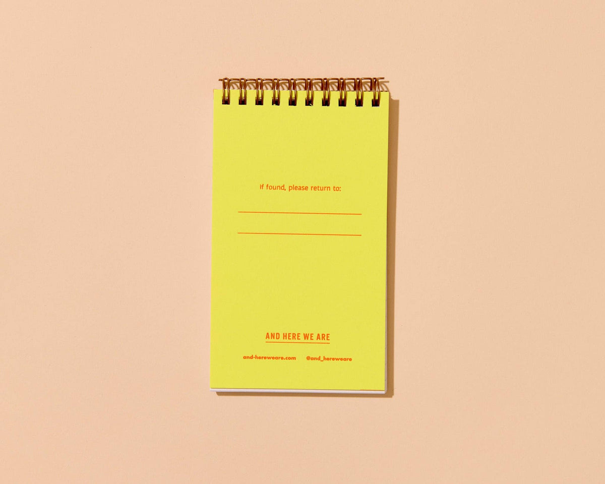 Letterpress Small Spiral Notebook—Cabana Stripe Red/Pink