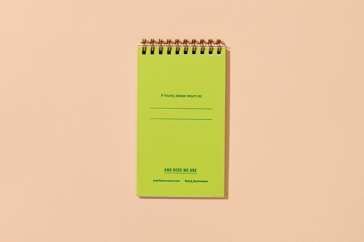 Letterpress Small Spiral Notebook—Ants