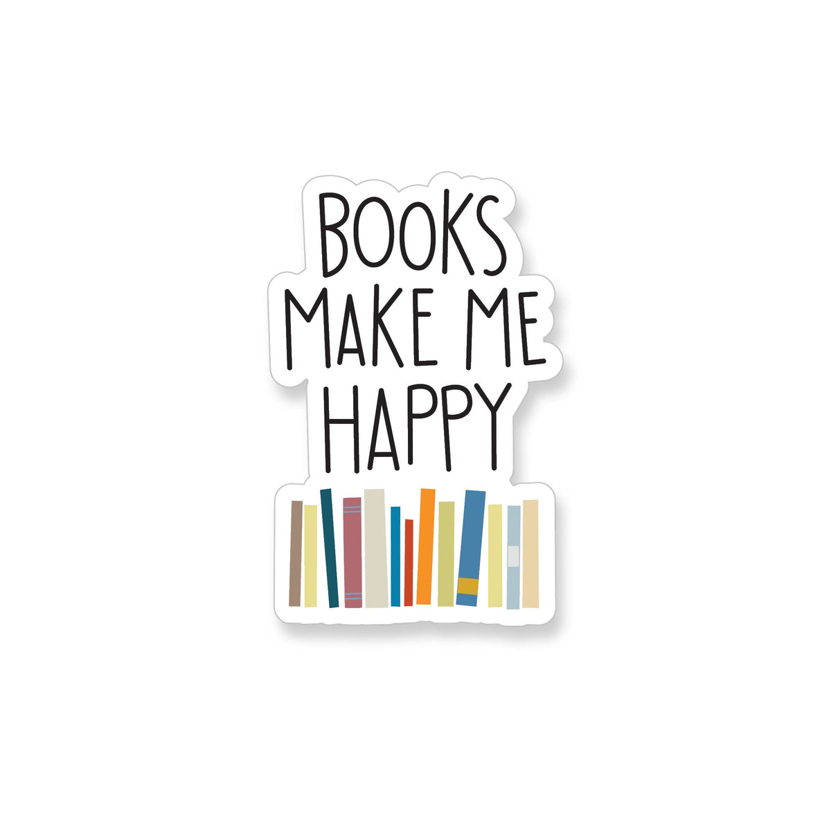 Books Make Me Happy Vinyl Sticker