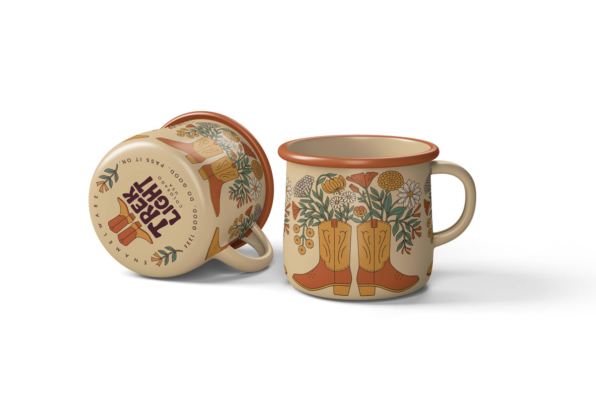 Enamel Coffee & Camp Mug | Western Bloom | 16oz