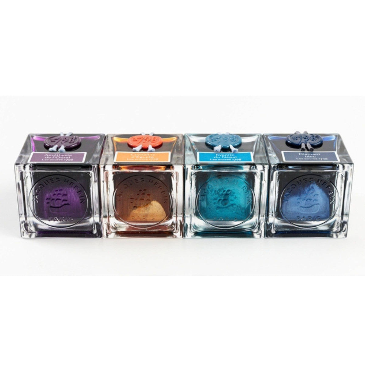 Herbin 1798 Anniversary Inks With Silver Shimmer - 4 Colors: Diamant Bleu