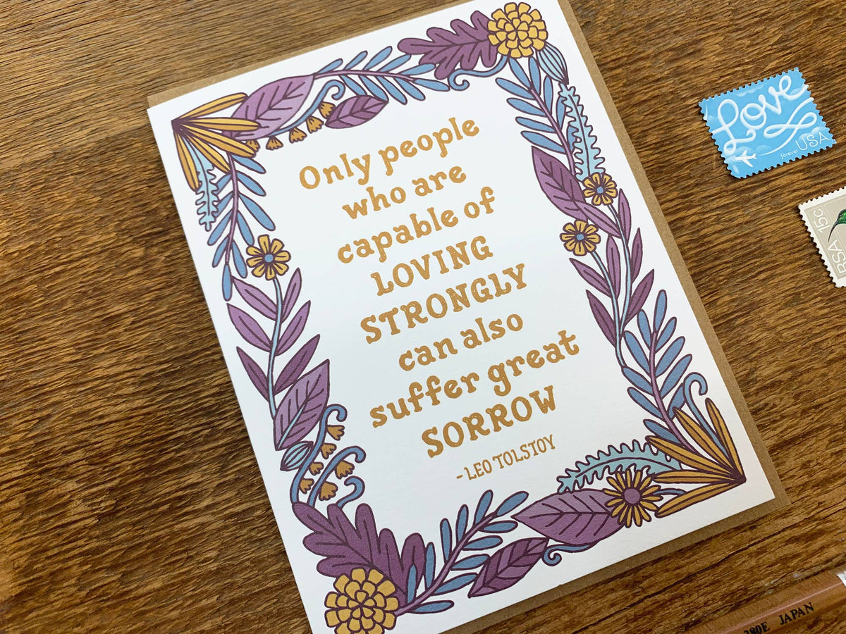 Tolstoy Quote Sympathy Card