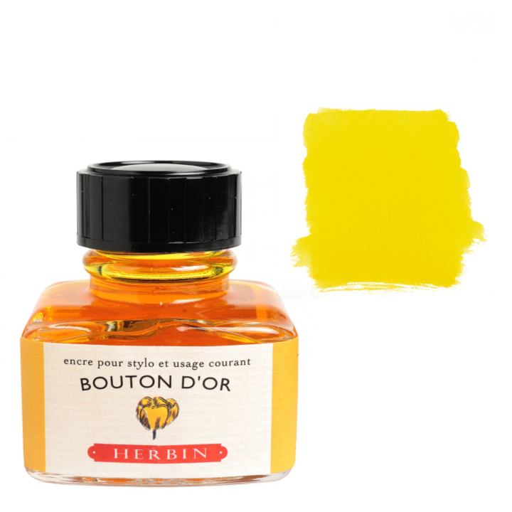 Herbin Fountain Pen Ink 30ml Bottle -40 Colors: Vert Foret (Forest Green)