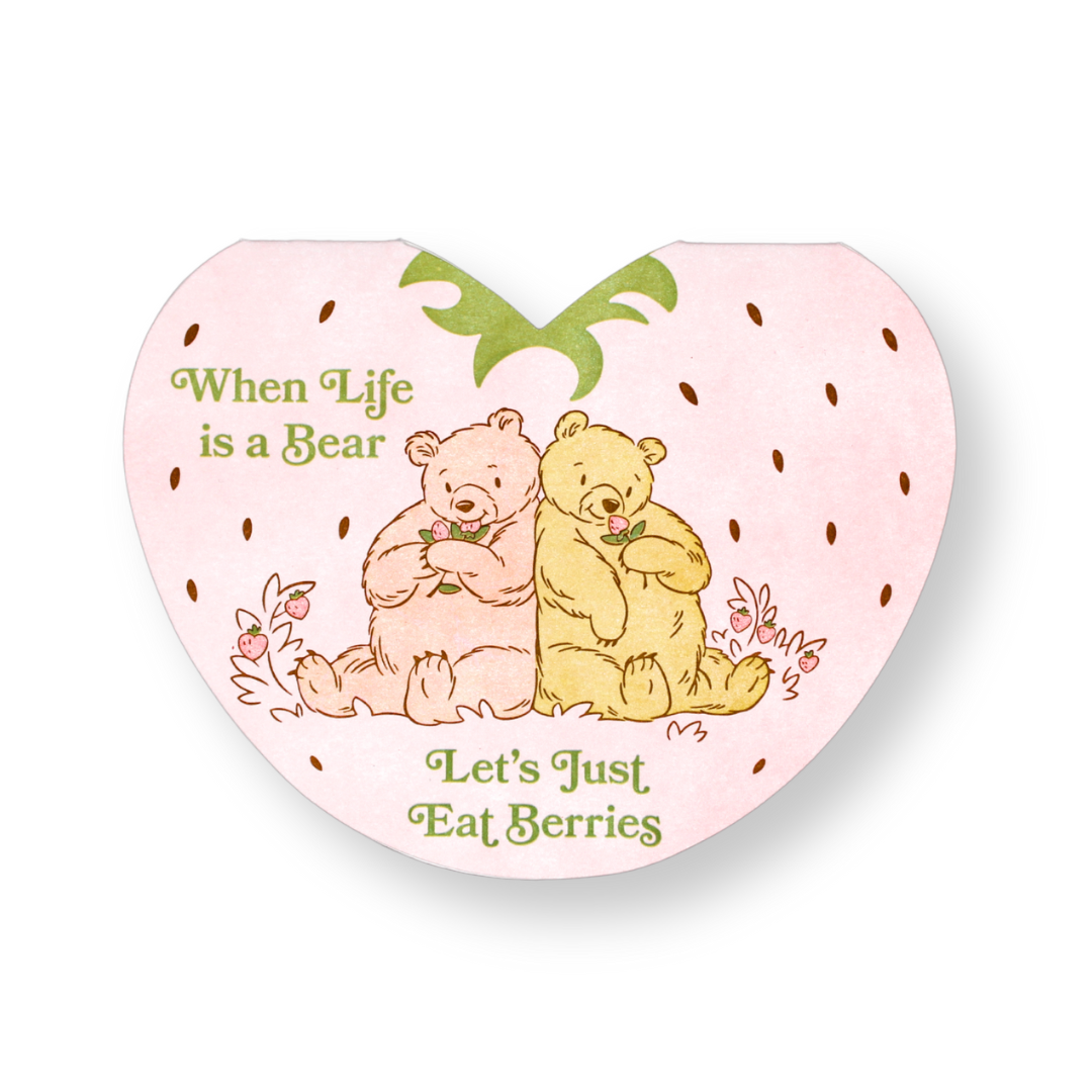 Berry Bear Letterpress Card