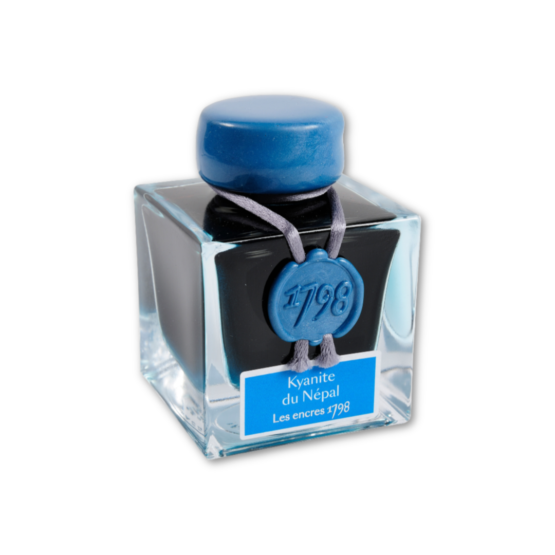 Herbin 1798 Anniversary Inks With Silver Shimmer - 4 Colors: Diamant Bleu