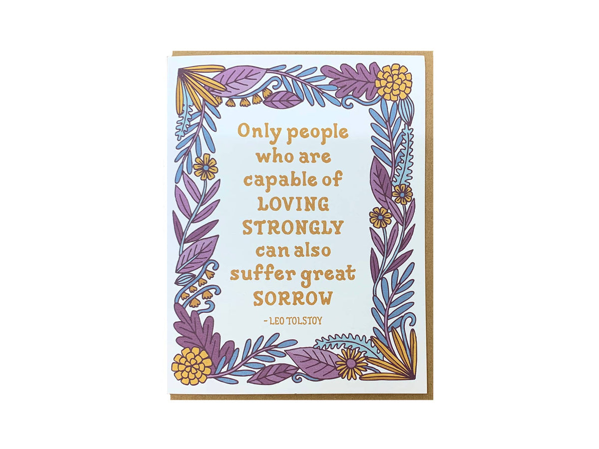 Tolstoy Quote Sympathy Card