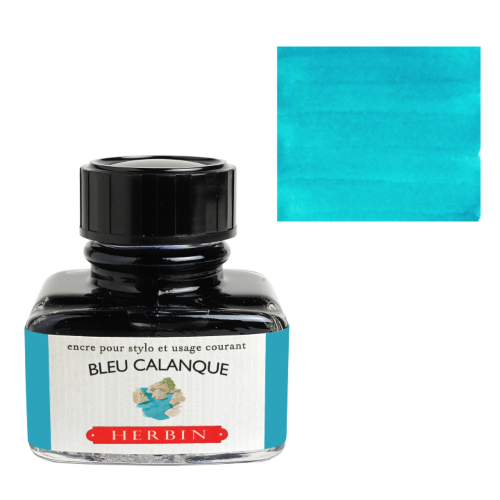 Herbin Fountain Pen Ink 30ml Bottle -40 Colors: Vert Foret (Forest Green)