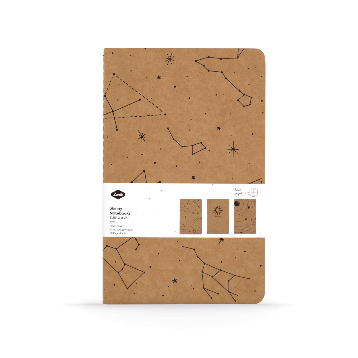 Assorted Science & Astronomy Lined Notebook 3-pack