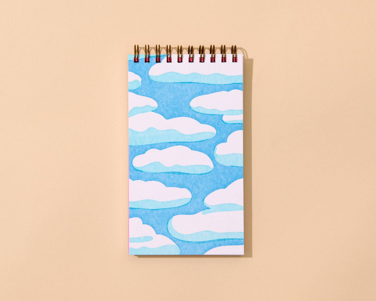 Letterpress  Small Spiral Notebook—Sky and Clouds