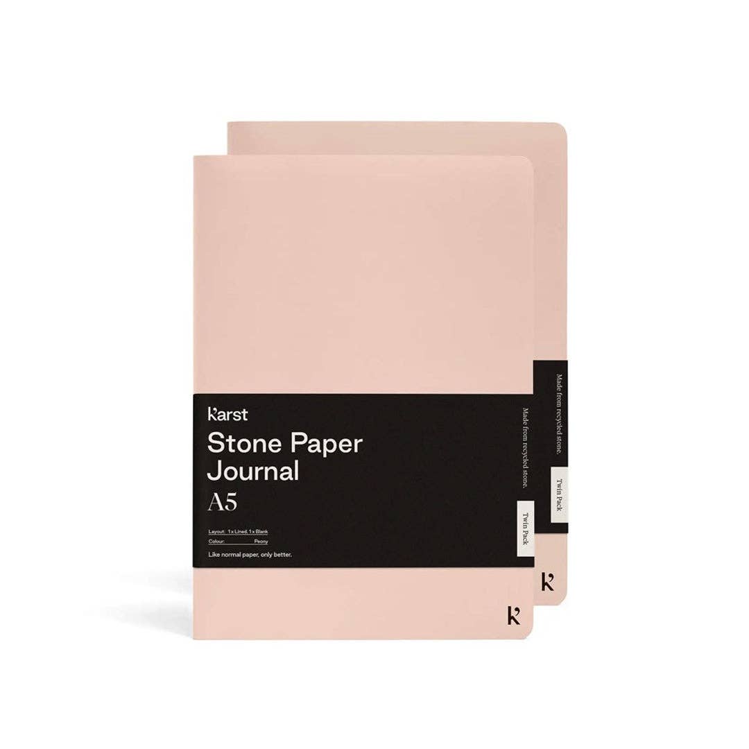 Karst - A5 Softcover Daily Journal Twin Pack: Peony