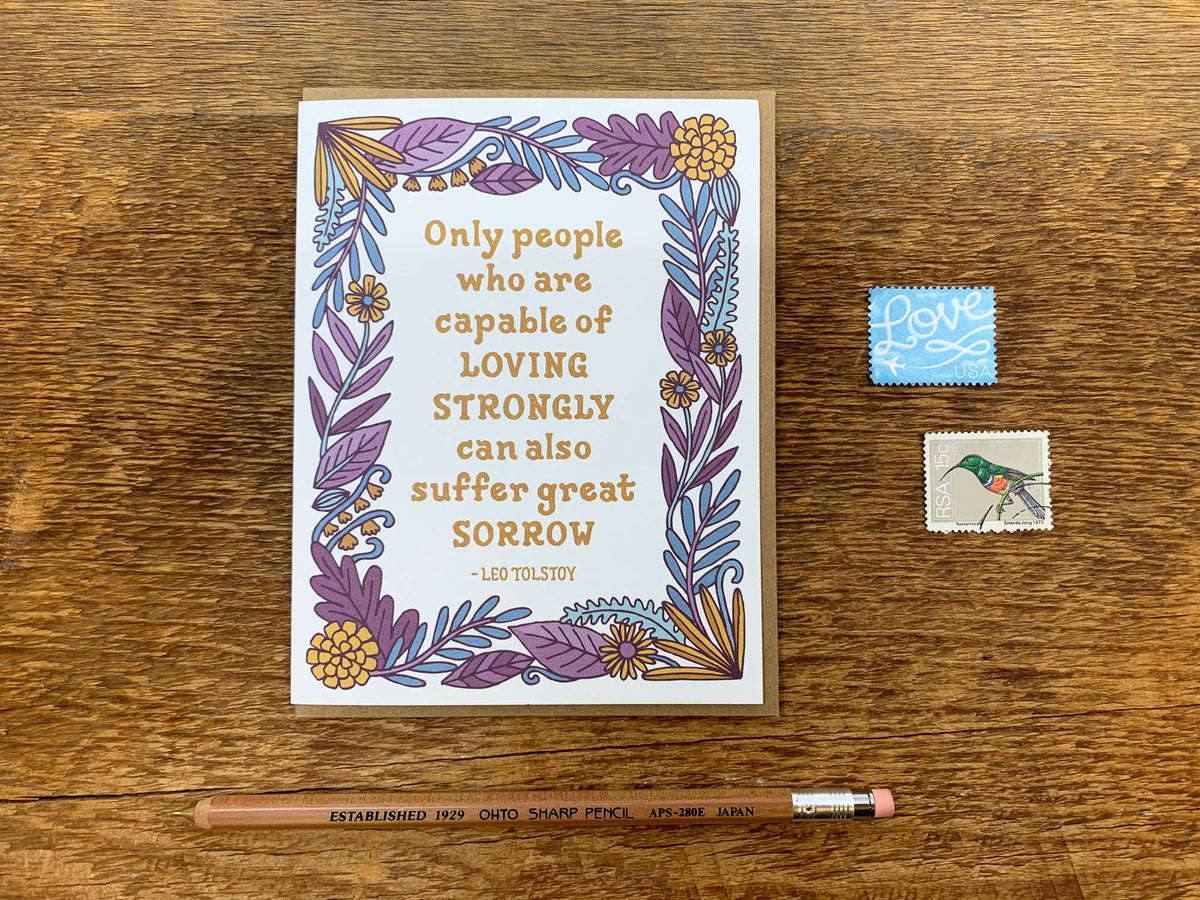 Tolstoy Quote Sympathy Card