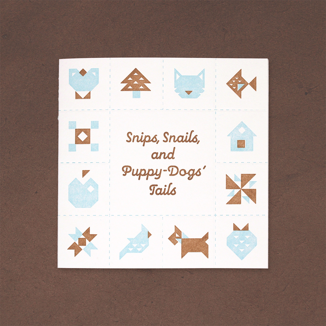 Snips, Snails & Puppy-Dogs Tails Letterpress Card