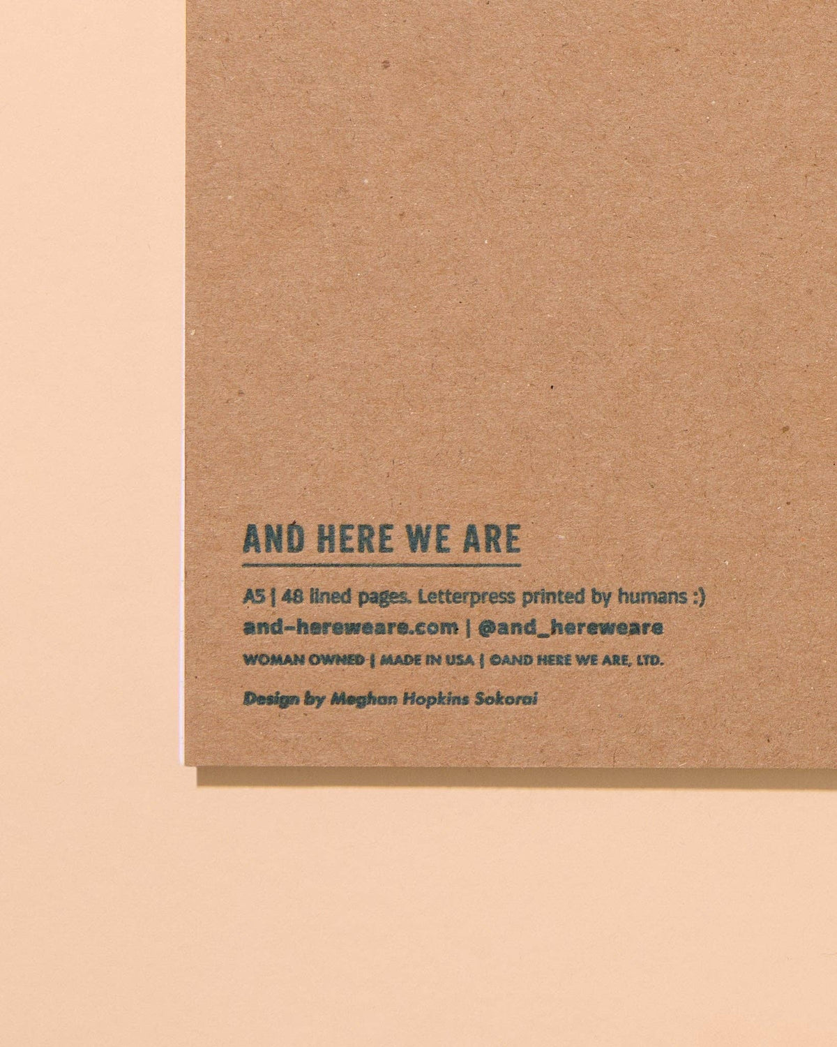 Letterpress A5 Spiral Notebook—Strawberry