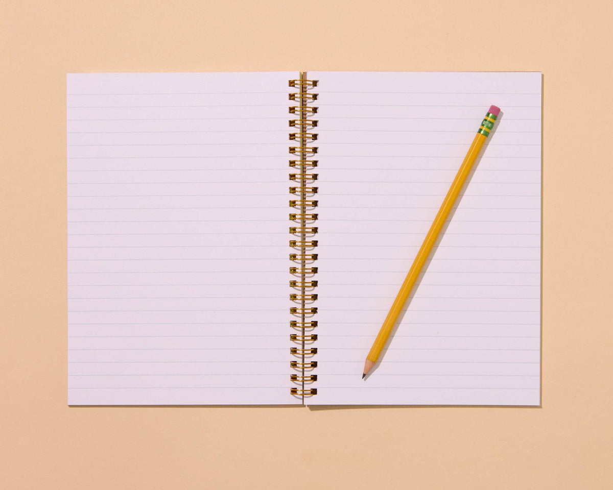 Letterpress A5 Spiral Notebook—Blume Quilt