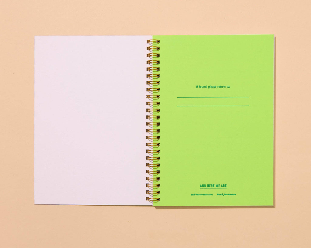 Letterpress A5 Spiral Notebook—Strawberry