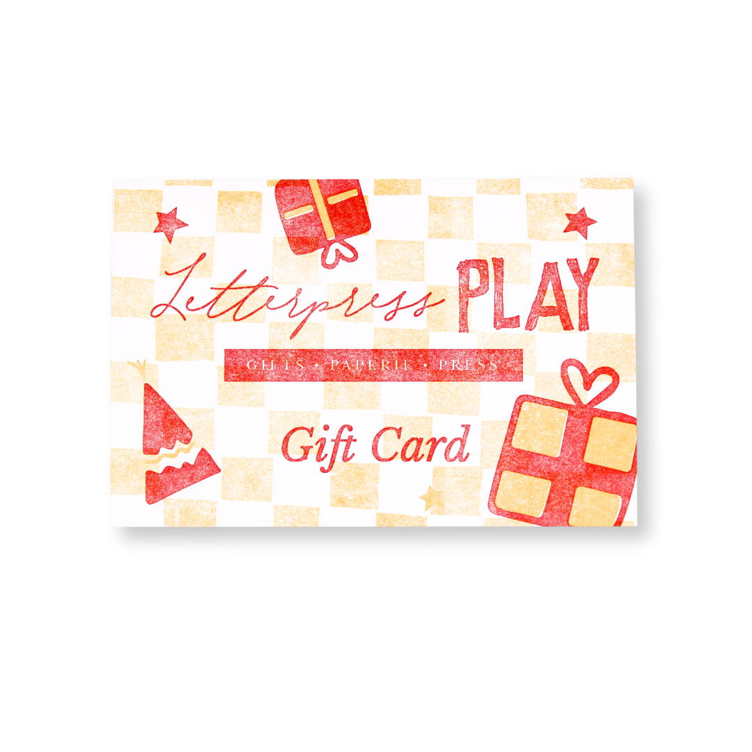 Letterpress PLAY Gift Cards