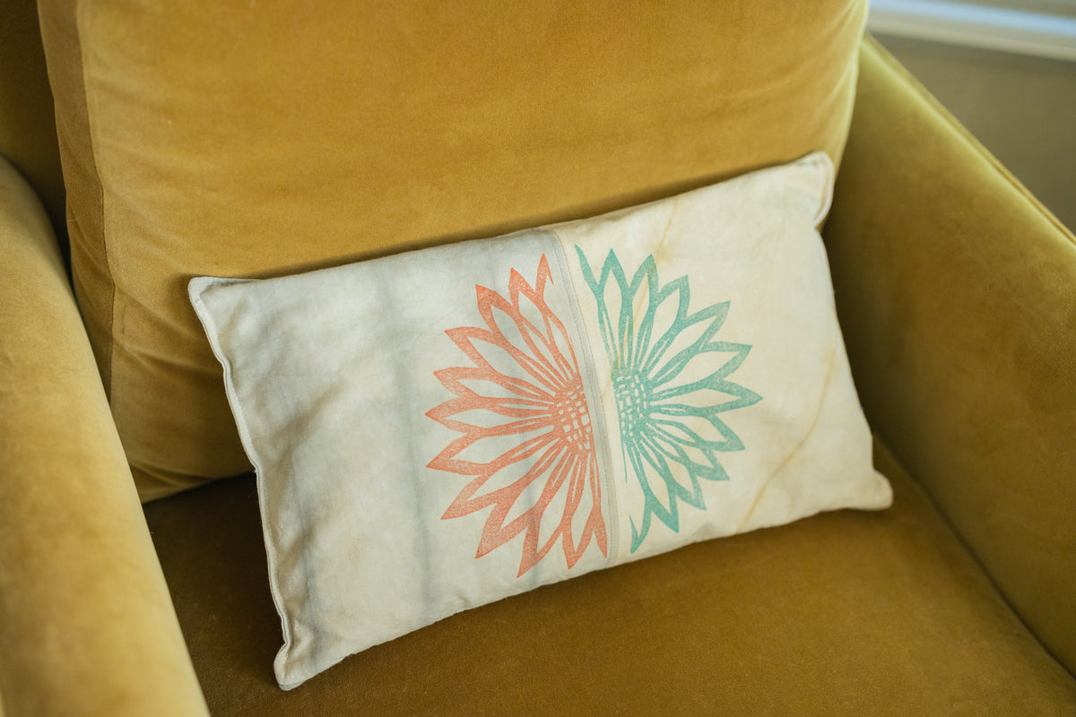 Block-Printed Throw Pillow