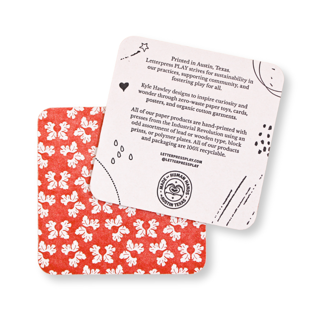 Letterpress PLAY Floral Coasters