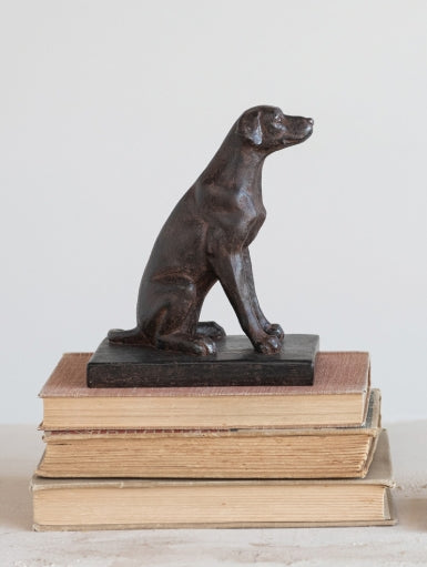 Resin Sitting Dog Bookend