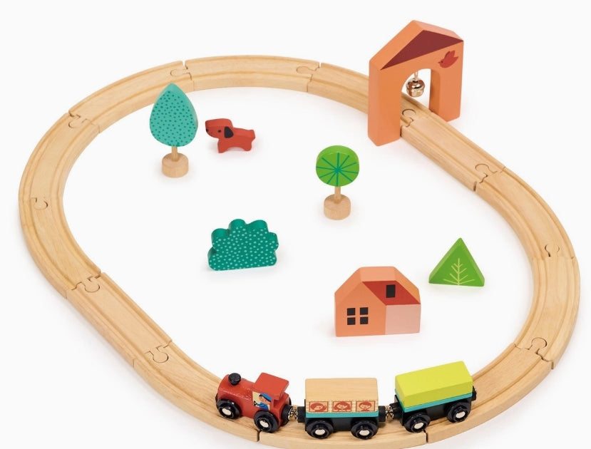 My First Wooden Train Set – Toddler Starter Track