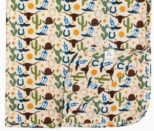 Howdy Western Luxury Bamboo Swaddle Blanket